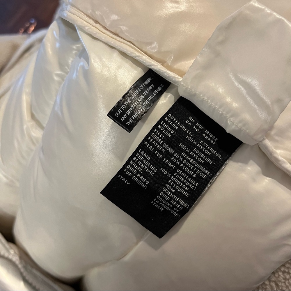 Sam Silver Puffer down Jacket with Shearling Coll… - image 4